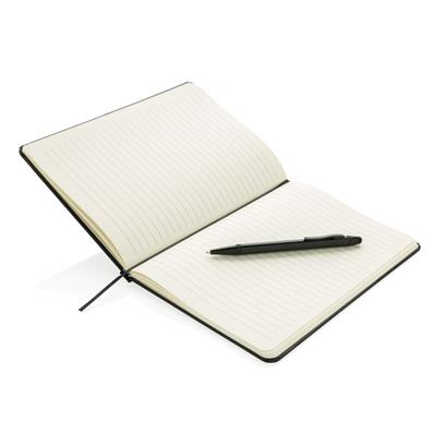 Libreta personalizada con tapa de tela y lateral de color